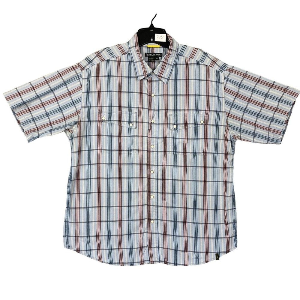 Royal Robbins Western Shirt Men XL Geometric Strip Button up with Snap Buttons